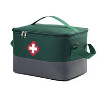 Portable kit Premier Secours, Grande Capacité Trousse Medicaments Voyage, Sac Familial de Rangement pour Médicaments, Organisateur de Premiers Secours, pour Maison,Voyages,l'école et la Camping,vert