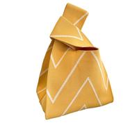 Portable Knitted Knot Bag | Elegant Wrist Pouch for Women, Girls | Handmade Crochet for Special Occasions | Fashionable Gift Tote for Birthday, Holiday, Christmas, Bridesmaid, Wife, Mother