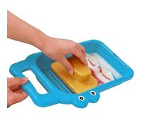 Portable Laundry Wash Board, Handheld Scrubbing Cleaning Tool, 28cm Wash Plate with Textured, Clothes Cleaner, Scrub Board with Crocodile Design, Laundry Tool for Dorm Travel