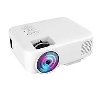 Portable LED Mini Projector 1080P 100'' Display 30 000 Hours Supported Theater Video Media Player for Home School Compatible with TV HDMI AV and USB 100?240V(White)