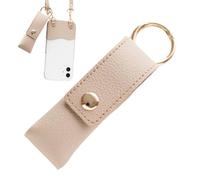 Portable Lip Gloss Case Keychain - Compact Scratch-Resistant Holder Pouch, Fashion Cosmetic Organizer for On-the-Go Use | Perfect for Kids Adults School Bags Purse Camping Travel Birthday Party Favors