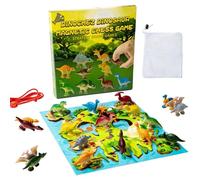 Portable Magnetic Chess - Dinosaur Stone Board Game, Puzzle Chess with String, Two Player Travel Strategy Game, Fun Home Outdoor Camping Party Pique-nique Gathering Entertainment Activity