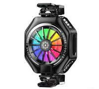 Portable Magnetic Fan with RGB Lights for Mobile Device Heat Management - Compact Size, Efficient Cooling, Universal Compatibility