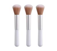 Portable Makeup Brush, Travel-Friendly Soft Bristle Blush Applicator With Protective Cover And Compact Handle, Designed For Versatility And Ease, Made Of Pp Material, 4.53in