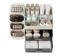 Portable Makeup Storage Box, Portable Vanity Storage for Cosmetics, Cosmetic Dresser Organizer, Large Skincare Organizer, Skincare Organizer for Brushes, Lipstick Organizer, Portable Vanity Organizer