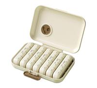 Portable Medicine Box - ABS PP Silicone 18,5 x 13,8 x 4 cm | Organisateur de pilules quotidiennes avec Compartments séparés | Travel Pill Box With Large Opening For Better Medication Management