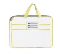 Portable Mesh File Tote - Zipper Document Holder With Handle, Lightweight Office Organizer Storage Bag, Durable Exam School Work Accessory | For Students Teachers Classroom Home Travel Uses