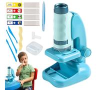 Portable Microscope Kids - 17x10x7cm Apprentissage Jouet, matériau ABS Durable, kit de Sciences éducatifs avec lumière LED | Activité d'expérience pour lesgarçons, lesfilles, lesenfants d'âge présc