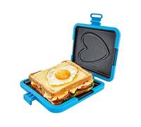 Portable Microwave Sandwich Mold - Hot Snack Toasted Sandwich Tool for Easy Cooking | Heat Resistant with Non Stick Coating, Compact Foldable Kitchen Accessory for Breakfast 6.30×5.51×1.18in