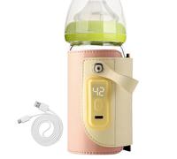 Portable Milk Warmer | Milk Bottle Warmer USB Travel Heating Sleeve - Adjustable Temperature Nursing Bottle Heat Keeper Intelligent Rapid Heating | Health & Personal Care for Nursing Mom