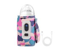 Portable Milk Warmer, Usb Warmer Bottle, Contrôle de température précis Quick Heating Milk Bottle Heat Keeper for Home, Car Travel, Camping, Digital Display and Data Cable