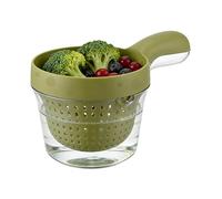 Portable Mini Berry Tomato Washer Strainer Bowl - Fruit Cleaning and Storage Container | Food Grade Colander with Drain Basket for Washing Draining and Fresh Produce Keeping Use