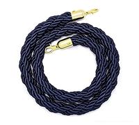 Portable Mini Crowd Control Ropes for Indoor & Outdoor Queue Partition,VIP Braided Stanchion Hemp Rope, 3FT/4FT/9.8FT Long(Blue,1.2m/3.93ft)