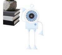 Portable Mini Fan, Rechargeable Suction Mount Cooling Device, 3.50x1.49x10.23in Adjustable Desk Fan, Digital Display Air Blower, 5 Mode 100 Speed Control Design, Outdoor Travel Home Office Use