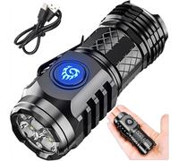 Portable Mini Flashlight Three Eyes Five Modes Super Bright Rechargeable High Brightness Waterproof