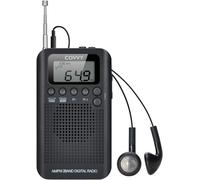 Portable Mini Radio de Poche avec Haut Parleur FM/AM Numérique Stéréo DSP Récepteur avec Réveil et Minuterie pour Maison et l'extérieur Marche Radio Personnel avec Ecouteur