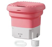 Portable Mini Washer, 2.8l Capacity Folding Washing Machine, Compact Laundry Washer with Drain Basket for Underwear, Baby Clothes, Small Items, Copper Pp Material, 10.24 * 8.07 * 8.07in