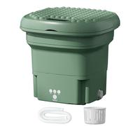 Portable Mini Washer, 2.8l Capacity Folding Washing Machine, Compact Laundry Washer with Drain Basket for Underwear, Baby Clothes, Small Items, Copper Pp Material, 10.24 * 8.07 * 8.07in