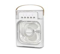 Portable Misting Fan With Water Mist Spray Cooling - Features 3 Adjustable Wind Speeds, Night Lights, Perfect Mini Desktop Fan For Office, Car, Home, And Beyond (White)