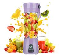 Portable Mixeur pour Smoothies et Shakes, Bestcool 400ml Mini Mixeur Blender USB rechargeable Fruit Mixer Juicer Bouteille mixeur de jus de fruits pour Maison Voyage Bureau extérieur (Pourpre)