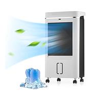 Portable Mobile Air Conditioner Air Cooler Fan for Home with Remote Control & LCD Display - Timer Function,3 Speeds,3 Wind Settings & Oscillation-Pink A (White A)