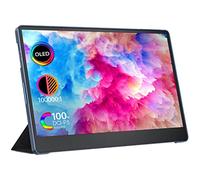 Portable Monitor 15.6 inch OLED Travel Monitor 1080P HDMI USB-C 100% DCI-P3 1MS 100000:1 Portable Monitor for Laptop, with Cover