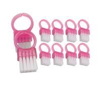 Portable Nail Duster 10 Pack Finger Ring Manicure Cleaning Brush