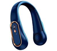 Portable Neck Fan,Neckbreeze Neck Fans USB Rechargeable 5-Speeds Personal Fan, Fan With 360° Airflow, For Men Women Outdoor Sports Travel 0705(Bleu)