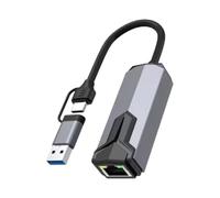 Portable Network Adapter - 5g USB Card for Fast Connection | Abs Gray with Low Latency Design, Compact Wired Setup, Laptop Tablet Accessory for Home, Office, Video, Conferencing