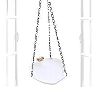 Portable Outdoor Bird Bath, Hangable Chain Water Dish, with Lightweight Quality Design 18x21.5x40cm Unit, Easy Gear, Garden Bird Water Basin, for Hummingbirds and Small Birds Daily Use