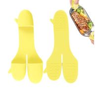 Portable Oven Mitts, Compact Pot Holders, Heat Resistant Cooking Gloves with Silicone Grip, Durable Kitchen Accessory for Cooking Baking, Grilling Restaurant Outdoor Picnic Pan Plate Men Women
