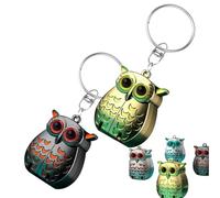 Portable Owl Keychain Nail Clipper, Foldable Mini Nail Clippers, 2025 New 2-in-1 Foldable Owl Nail Clippers with Nail File, German Professional Stainless Steel Mini Nail (Yellow+Gray)