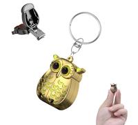Portable Owl Keychain Nail Clipper, German Professional Stainless Steel Foldable Owl Mini Nail Clippers with File (Gold)