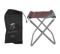 Portable Oxford Cloth Folding Stool, Lightweight Camping Folding Chair with High Strength 7075 Aluminum Frame, Compact Foldable Stool for Outdoor Fishing Picnic BBQ Travel and Sket (Grand marron)