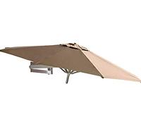 Portable parasols Wall Mount Patio Umbrella - Outdoor Garden Balcony Tilting Sunshade Umbrella, Aluminium Outdoor Parasols