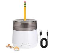 Portable Pencil Sharpener - Electric Device for Classroom | Abs with Steel Cutter, Smooth Sharpening Feature, Power Options, Compact Size for Office and School