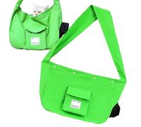Portable Pet Sling Carrier for Cats, Adaptable Pet Tote Pouch, Comfortable Sling Bag for Small Dogs, Breathable Cat Carrying Sling 20,87 x 12,99 x 0,79 po for Small and Medium Cat, Dogs (Green,