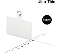 Portable Phone Lanyard,Universal Phone Neck Strap With 2 Patches,Adjustable Nylon Phone Strap For Most Smartphones,White