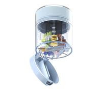 Portable Pill Box, Travel Pill Organizer, 1.97x1.97x2.76 Inches 7 Compartments Medication, Supplement Container ompact,Medicine Storage for Camping, Home and Family Use