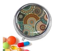 Portable Pill Case, 3 Compartment Medication Container, Compact Supplement Storage, Travel Friendly Pill Organizer for Pocket, Purse and Outdoor Use 2.44 Inch