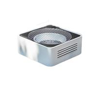 Portable Poêle de gril table extérieur en métal portable, mini poêle barbecue à charbon bois, petit viande camping durable avec grillage et rôtissoire Camping(Blanc)