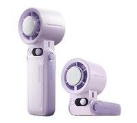 Portable Portable adapté pour Mini Ventilateur Pliable au Cou Suspendu 6000 mAh 1-199 Vitesses Vent USB Rechargeable Type-C Ventilateur de Poche avec lanière (Violet)
