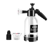 Portable Pressure Spray Bottle, 2L Snow Foam Pump Sprayer, Multipurpose Hand Foam Water Pump Sprayer for Car Cleaning, Indoor Outdoor Garden Plants Watering,Water Spray Bottle (Black)