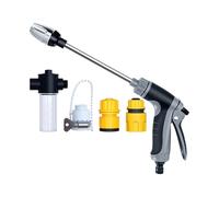 Portable Pressure Washer - Cordless Pressure Washer, Multi-Pattern Spray Nozzle with Metal Design, Watering Tool, Hose Attachment, Outdoor Spray Accessory for Car Wash Lawn Yard Gardening Plants