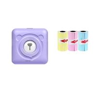 Portable Printer Mini Wireless Thermal Photo Printers DIY Sticker Label Maker Self-Adhesive Paper Rolls (Color : 304dpi 3color notes)