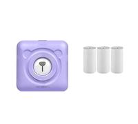 Portable Printer Mini Wireless Thermal Photo Printers DIY Sticker Label Maker Self-Adhesive Paper Rolls (Color : 203dpi 3blue notes)
