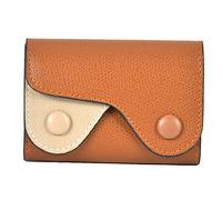 PORTABLE PU Le cuir élégant anti-vol Sac de sac de sac de contenant organisateur de stockage de contenant Mother Gift RFID Blocking Secure Compact Wallet Credit Card Id Cash Coin (Couleur abricot)