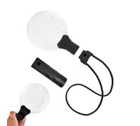 Portable Reading Magnifier, 5X 10X Magnify Tool, HandsFree Lens with Sturdy Build, Foldable Magnifier, Reading Tool with Clear Design, Vissions Accessory for Adults Elderly