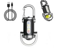 Portable Rechargeable Bright Keychain Flashlight, Super Bright Mini Keychains Flashlights,Multiple Light Modes Waterproof Type-C USB LED Light,Power Bank Function for Camping Hiking (1PCS)