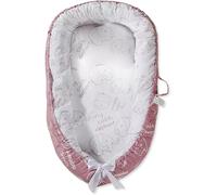 Portable Reducteur De Lit Bébé,Nid Bébé Cocoon Nouveau-Né Doux Respirant,Couffin De Voyage Nourrisson Avec 100% Coton Housse Réversible Lavable,88 X 53 Cm(Rose-Éléphant)